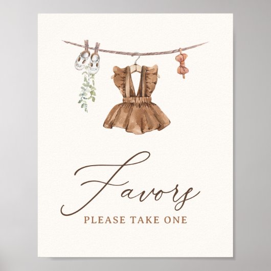 Poster Vêtements bébé bohème Fille Signes de Faveurs pour (Devant)