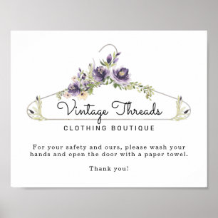 Poster Vêtements Boutique Lave-mains Salle de bain