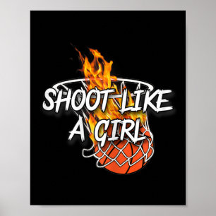Poster Vêtements Bysketbyll - Tir Comme Une Fille - Feu L