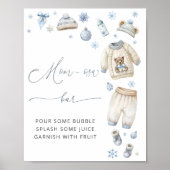 Poster Vêtements de bébé à l'extérieur froid Baby shower  (Devant)