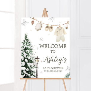 Poster Vêtements de bébé Merry Little Baby en hiver Bienv