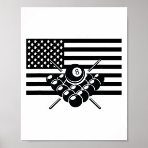 Poster Vêtements de billard américain - Billiards