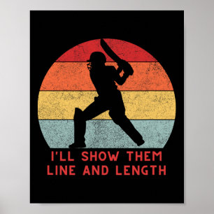 Poster Vêtements de cadeaux de cricket drôles Angleterre