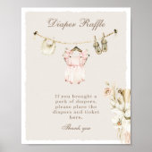 Poster Vêtements de fille en herbe de Pampas Linge à bébé (Devant)