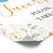 Poster Vêtements de garçon Citrouille Automne Baby shower (Coin)