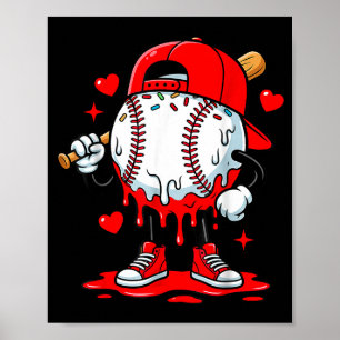 Poster Vêtements de glace Baseball Drip pour garçon de la