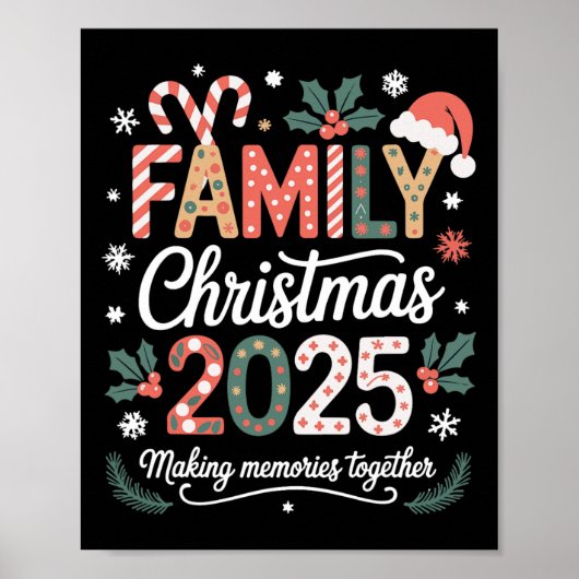 Poster Vêtements de Noël 2025 de Noël à la famille (Devant)
