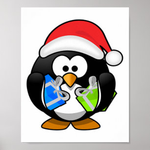 Poster Vêtements de Noël cool Ho Ho Père Noël Santa Hat P
