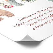 Poster Vêtements de Noël Devinez la nourriture pour bébé (Coin)