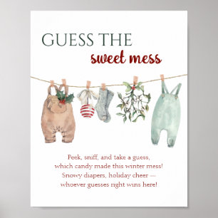 Poster Vêtements de Noël Devinez le doux désordre