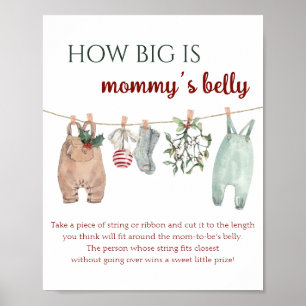 Poster Vêtements de Noël Quelle est la taille du ventre d
