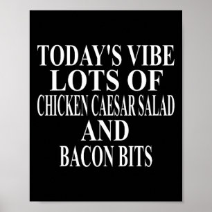 Poster Vêtements de salade César au poulet Super drôle Co