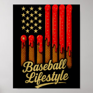 Poster Vêtements de style de vie de baseball 101 Jeunesse