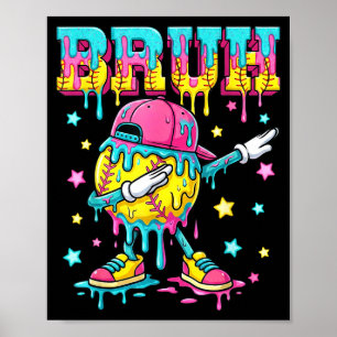 Poster Vêtements de style de vie de baseball jeunesse gou
