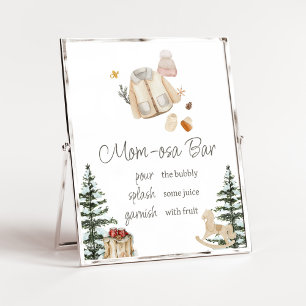 Poster Vêtements d'hiver Il fait froid dehors Maman Bar O