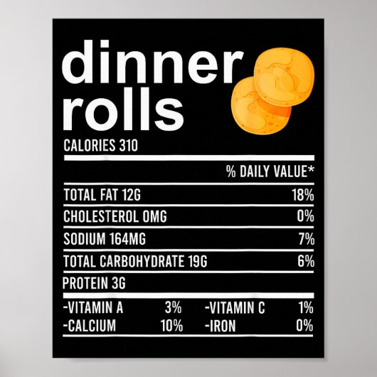 Poster Vêtements drôles de faits nutritionnels de petits (Devant)