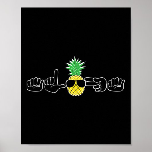 Poster Vêtements Langue des Signes Asl Plage Sourds Signa (Devant)
