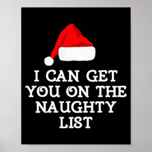 Poster Vêtements Liste Naughty Je peux vous mettre sur la