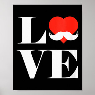 Poster Vêtements Moustache Amour des Femmes Cadeau Drôle