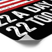 Poster Vétéran 22 Day Suicide Awareness (Coin)