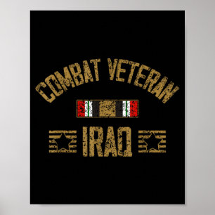 Poster Vétéran de combat Déploiement en Irak Jour des vét