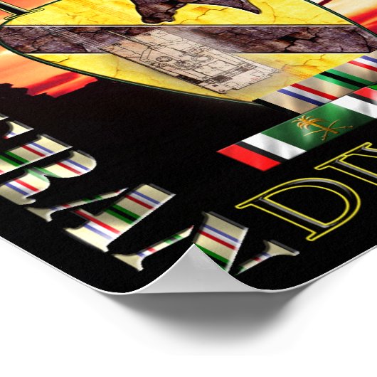 Poster Vétéran de la 1ère division de cavalerie contre la (Coin)