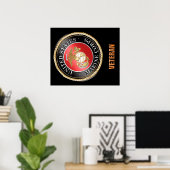 Poster vétéran de l'USMC (Bureau à domicile)