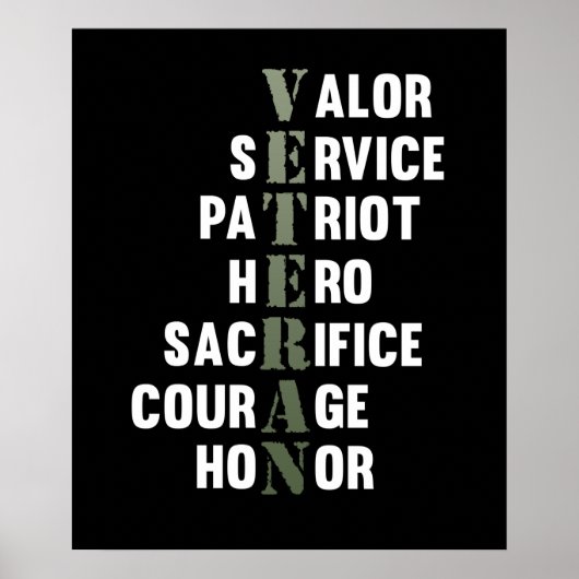 Poster Veteran Facts Happy Veterans Day Support Graphic (Devant)