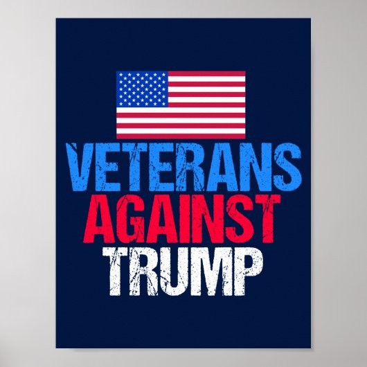 Poster Vétérans contre l'élection bleue de Trump (Devant)