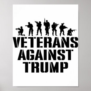 Poster Vétérans contre Trump Anti-trump Vétérans contre
