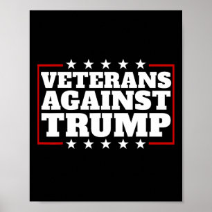 Poster Vétérans contre Trump Anti-trump Vétérans contre