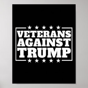Poster Vétérans contre Trump Anti-trump Vétérans contre