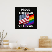 Poster Vétérans LGBT - Drapeau Américain (Cuisine)