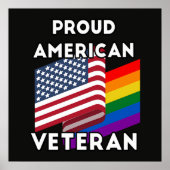 Poster Vétérans LGBT - Drapeau Américain (Devant)