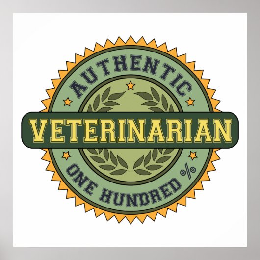 Poster Vétérinaire authentique (Devant)