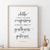 Poster Vêtez-Vous Avec Compassion, Colossiens 3:12