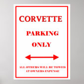 Poster Vette Parking Only (Devant)