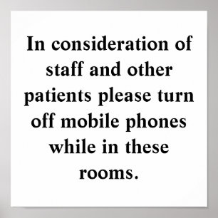 Poster Veuillez désactiver les téléphones portables