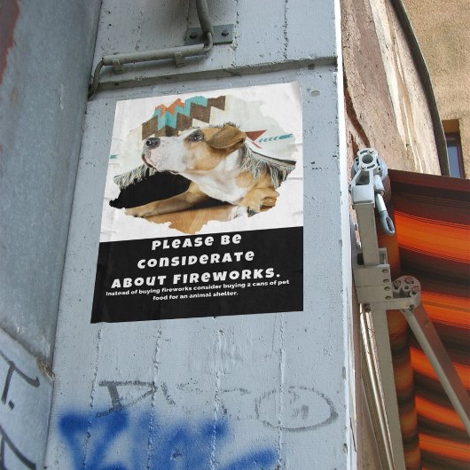 Poster Veuillez Être Considéré Sur Fireworks