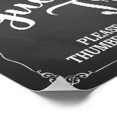 Poster veuillez imprimer votre empreinte sur notre livre (Coin)