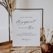 Poster Veuillez laisser votre panneau de l'arbre de l'inv