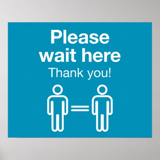 Poster Veuillez patienter ici (Devant)