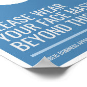 Poster Veuillez Porter Votre Masque Visage (Coin)