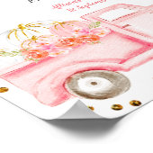 Poster Veuillez prendre un gâteau citrouille camion rose (Coin)