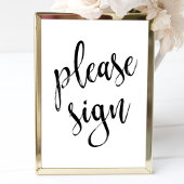 Poster Veuillez signer le panneau de mariage 8x10