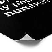 Poster Veuillez Supprimer Mon Numéro De Téléphone Devis D (Coin)