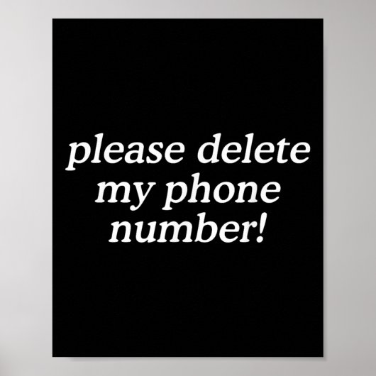 Poster Veuillez Supprimer Mon Numéro De Téléphone Devis D (Devant)