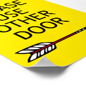 Poster "Veuillez utiliser une autre porte" (Coin)