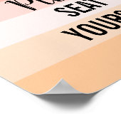 Poster Veuillez vous asseoir avec une citation de salle d (Coin)