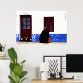 Poster Veuve, Nazarré, Portugal (Bureau à domicile)